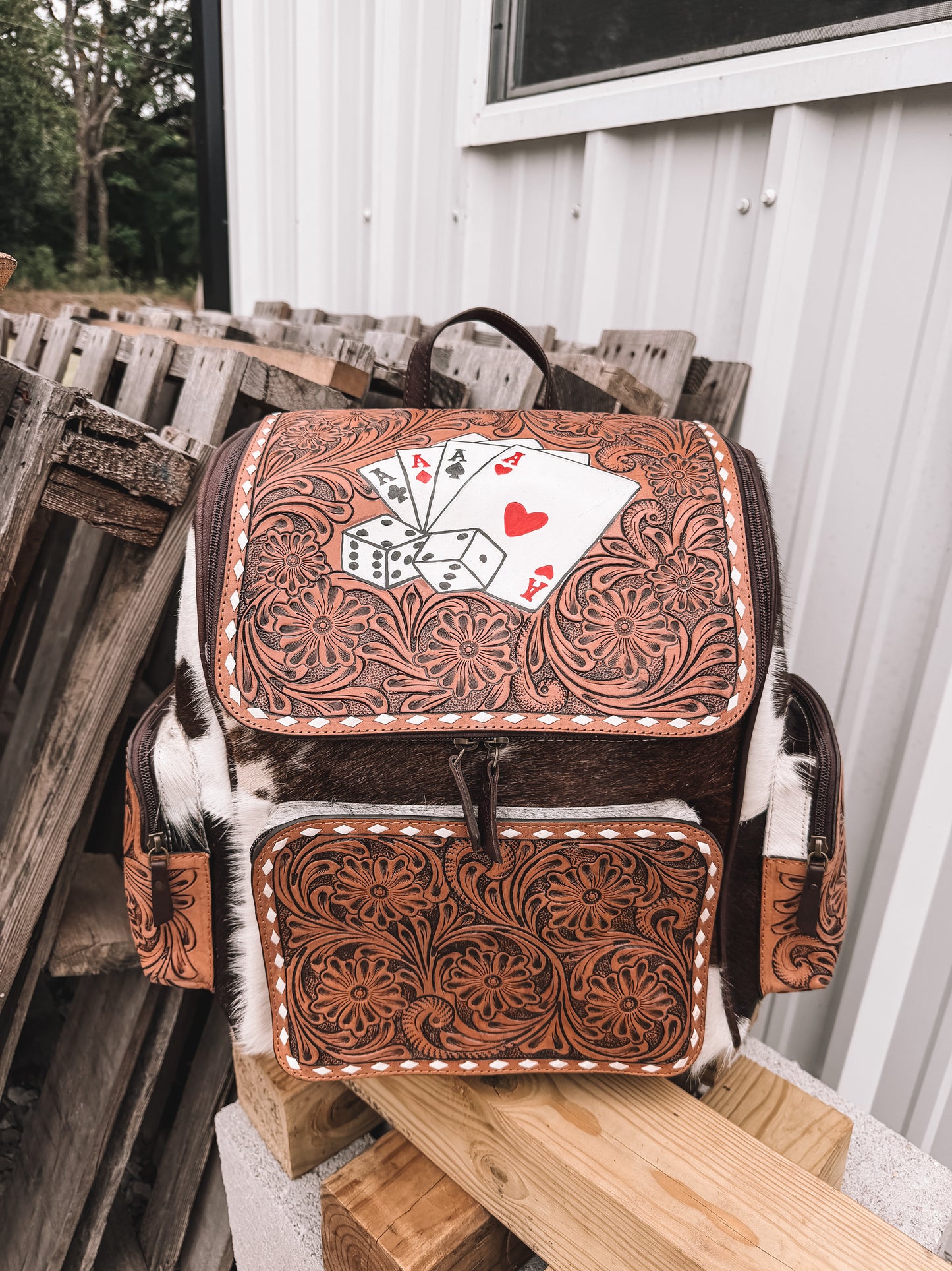 Aces Cowhide Backpack