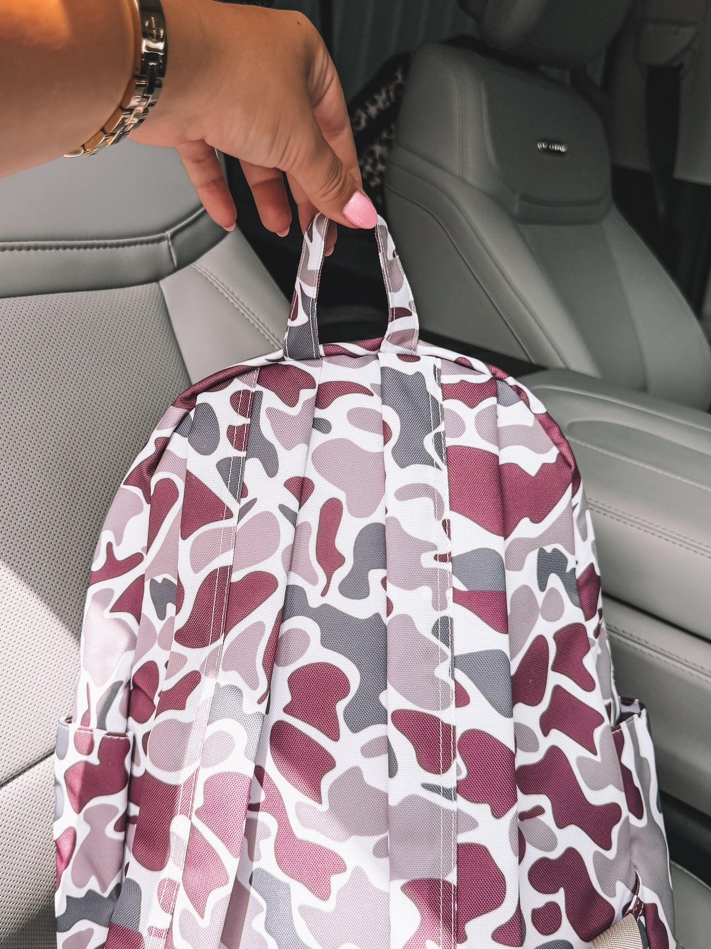 School Backpack - Gray Camo