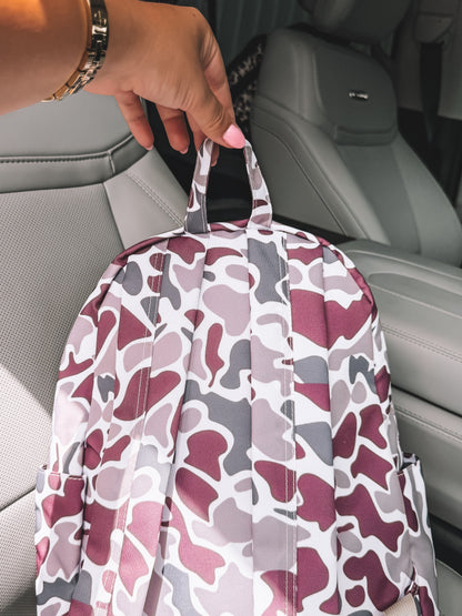 School Backpack - Gray Camo