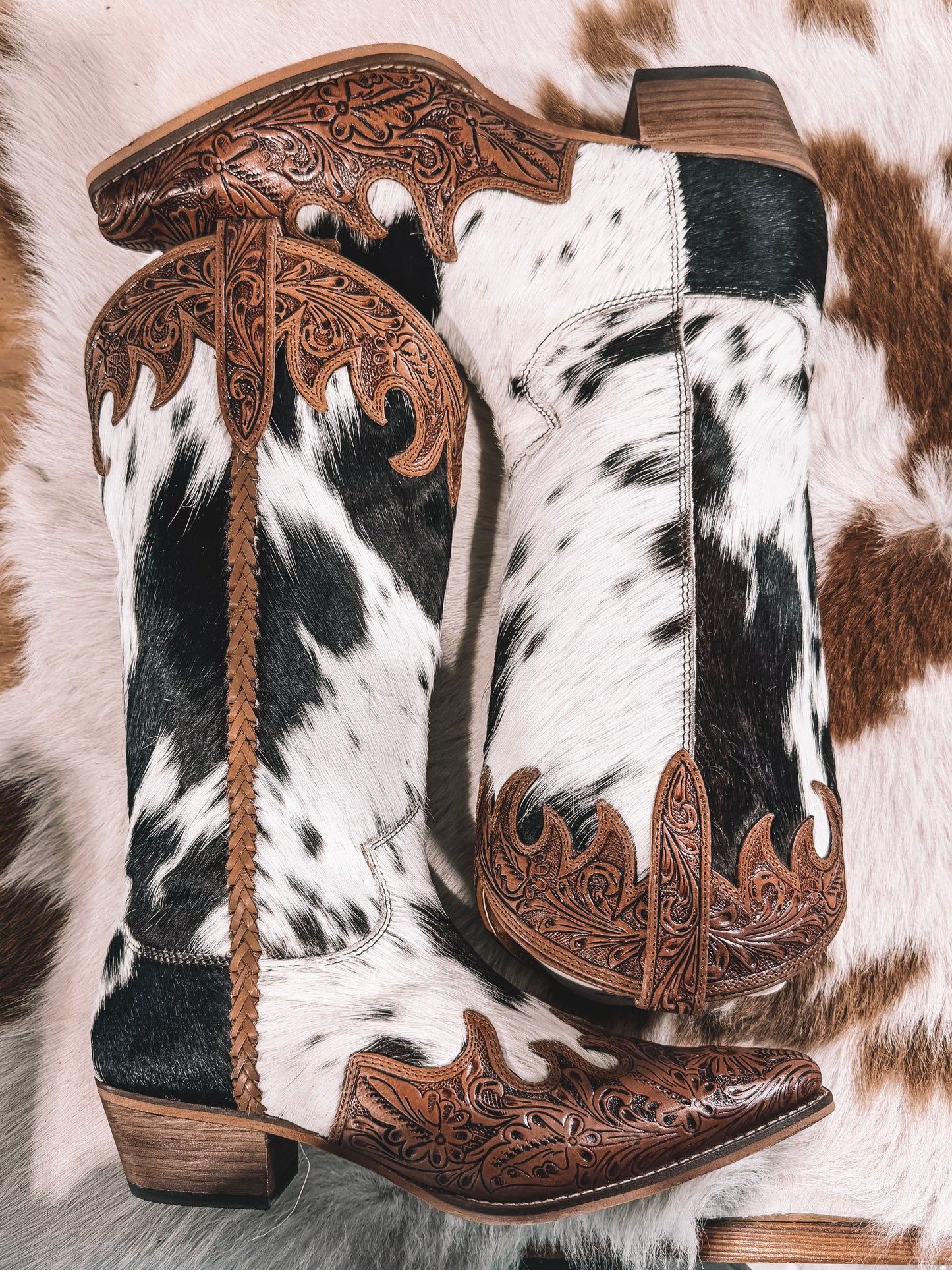 Adelaide Cowhide Leather Boots