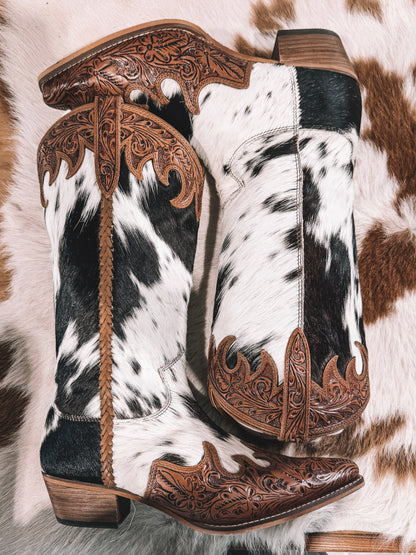 Adelaide Cowhide Leather Boots