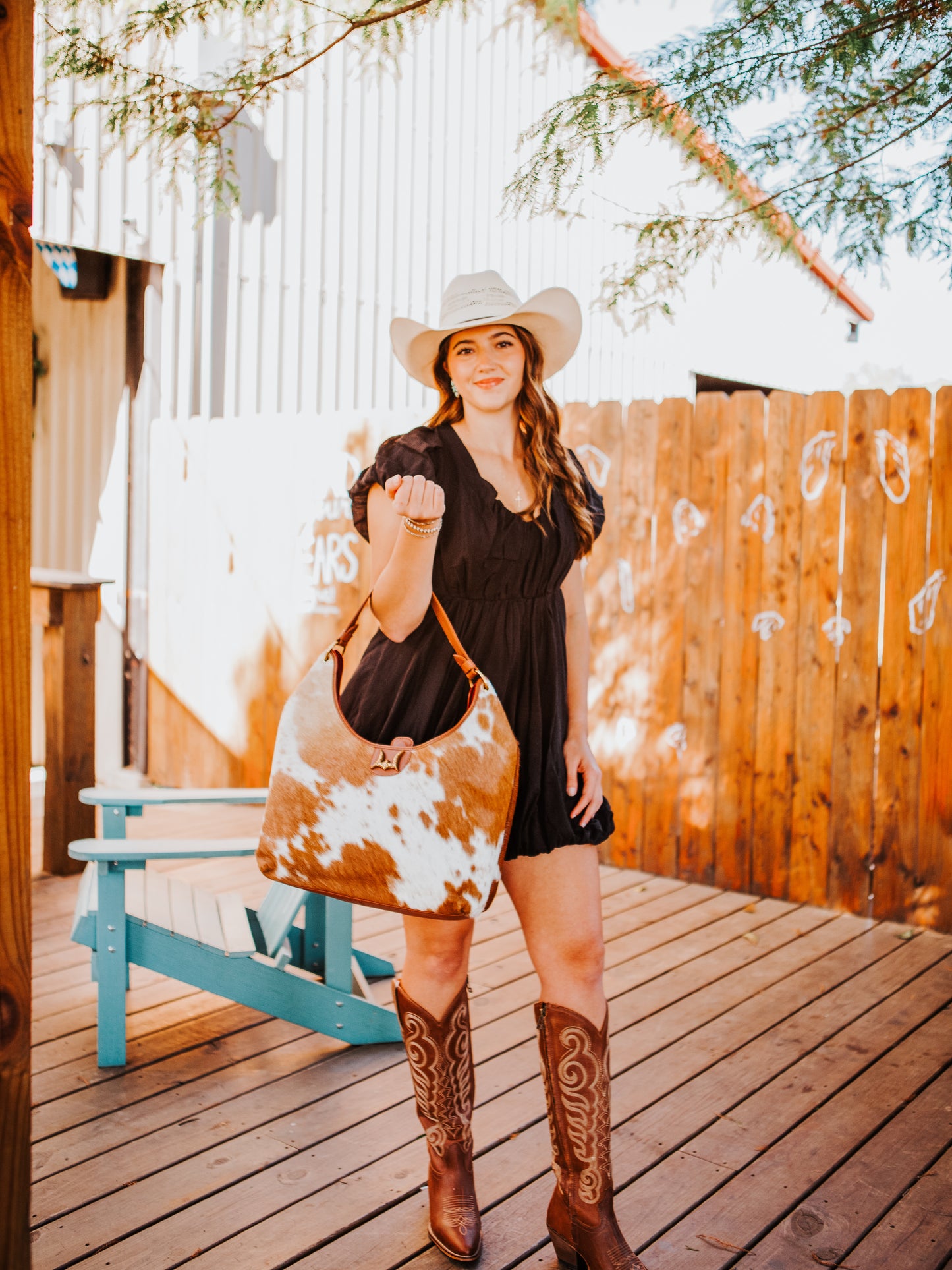 Loyal West Large Cowhide Purse ~ Tan