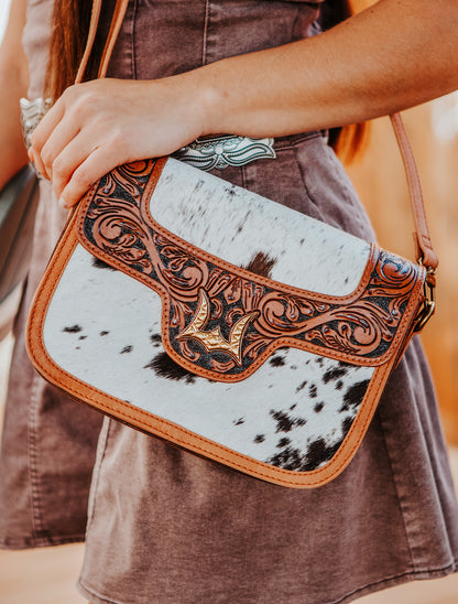 Loyal West Cowhide Desert Desire Medium Purse