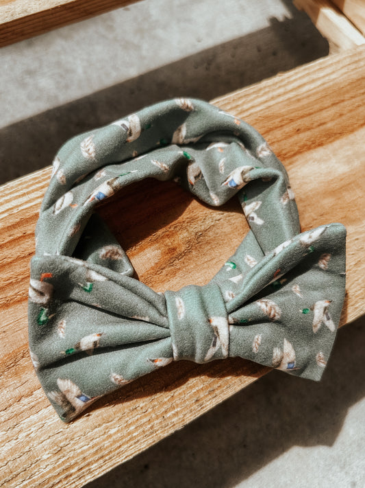 Infant Headband Bow in Duck