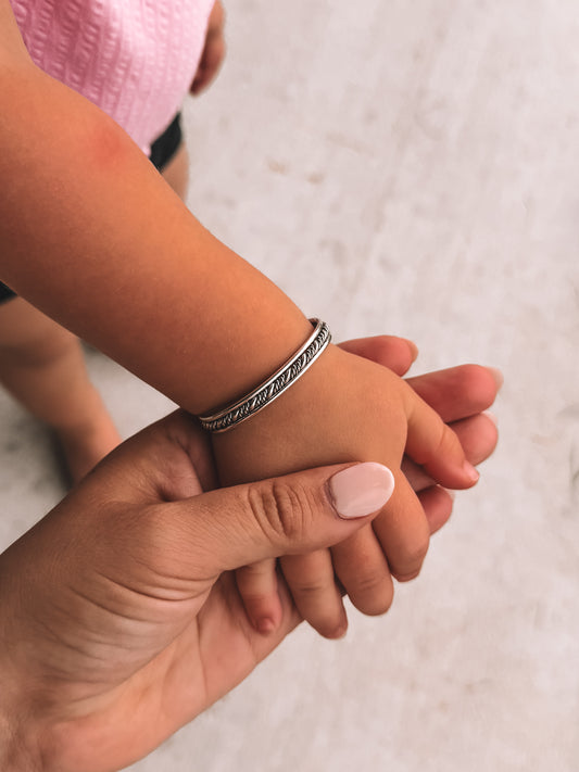 Sterling Rope Baby Bracelet