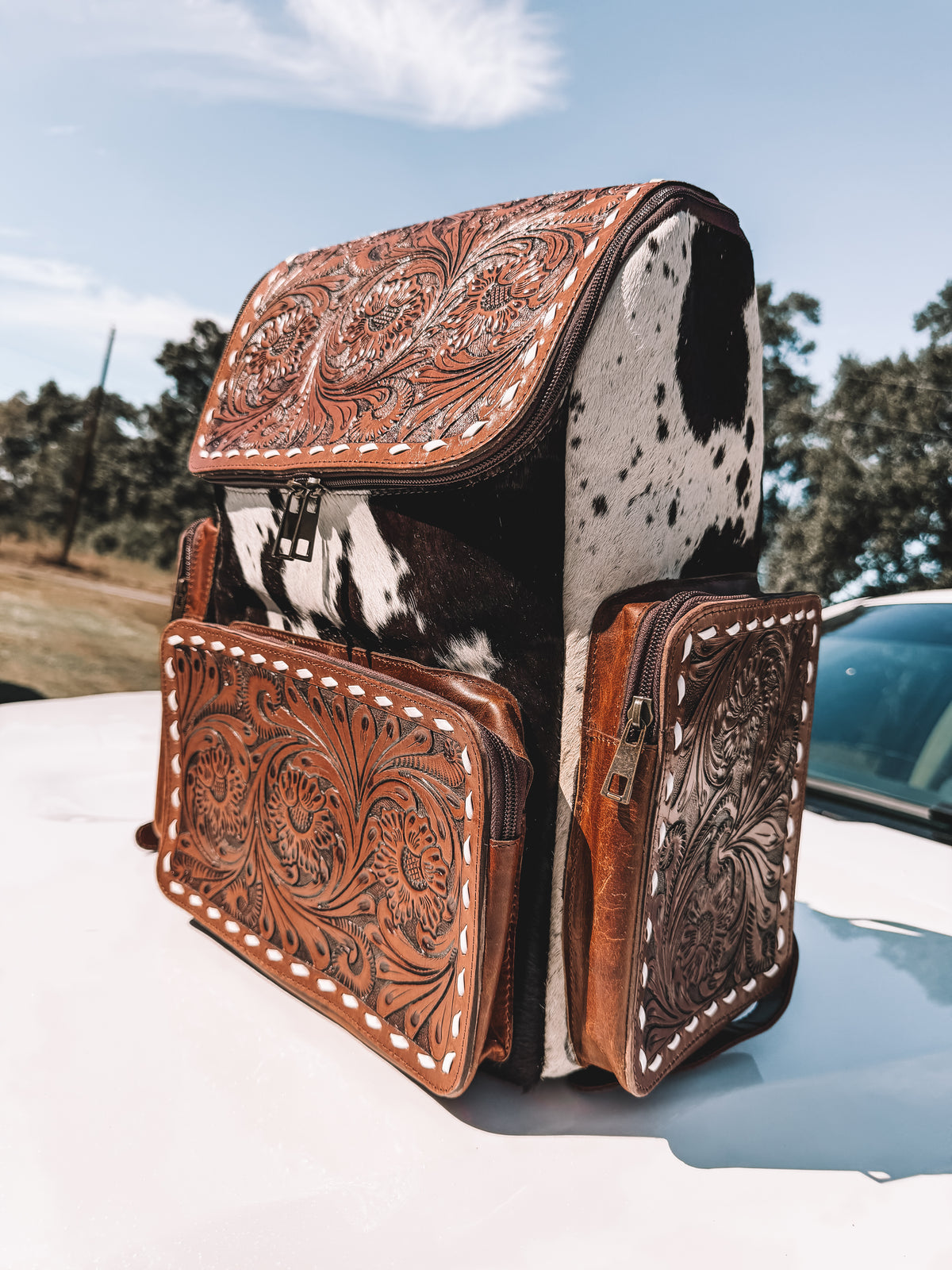 Austin Leather & Cowhide Backpack