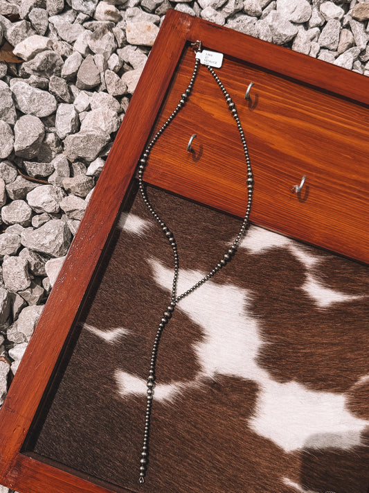 Lariat Bead Sterling Necklace