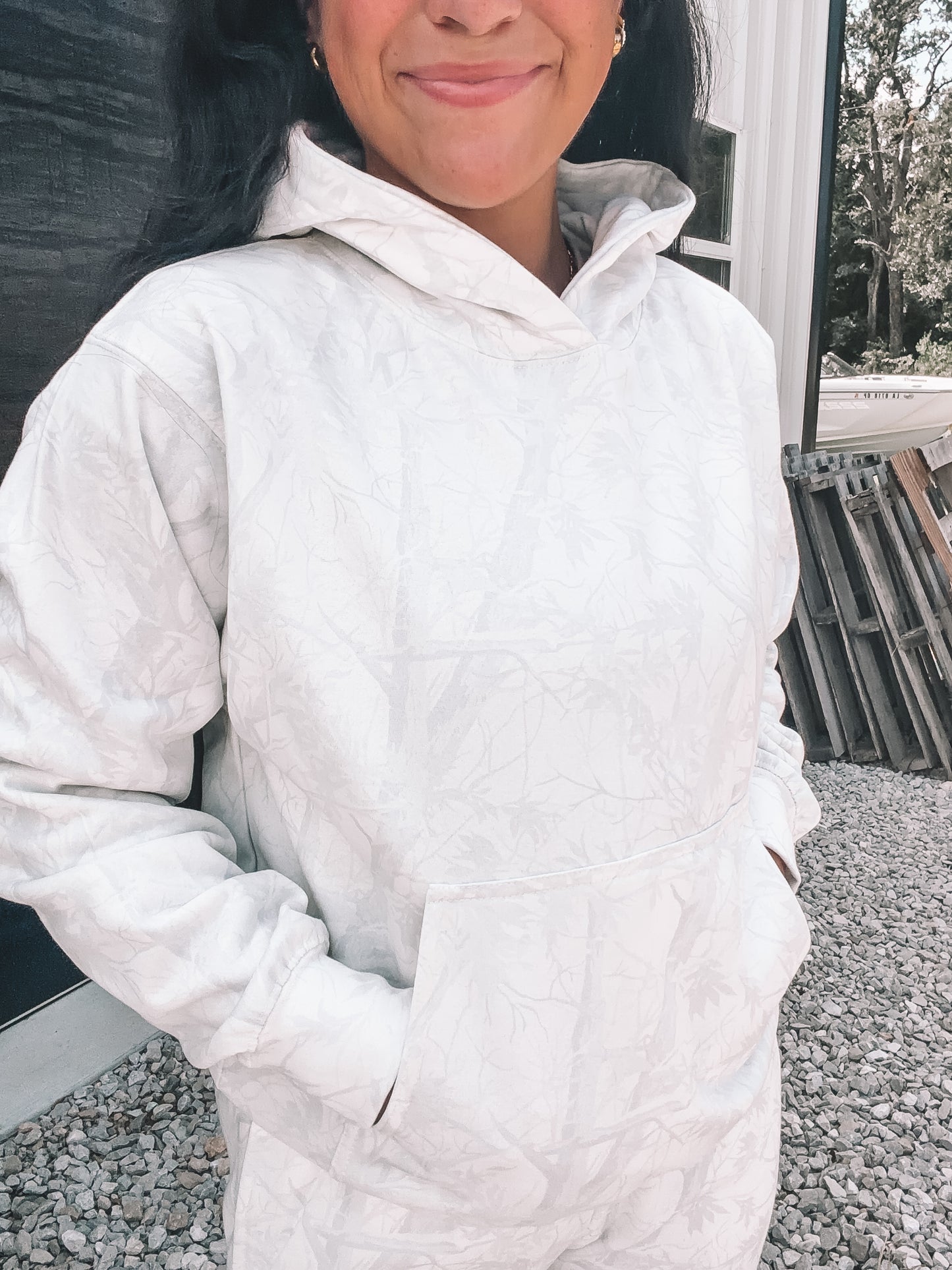 White Camo Hoodie
