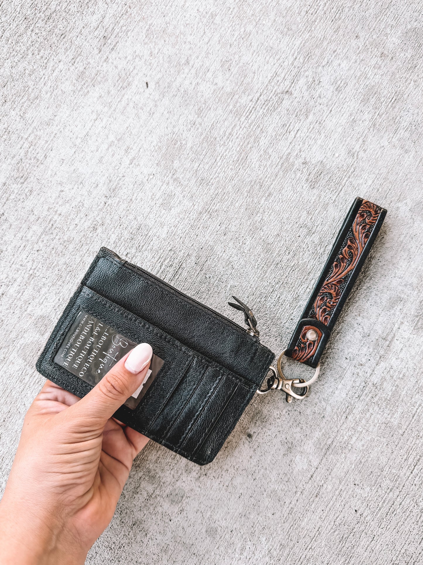 Pride Card Holder Keychain Corner Leather