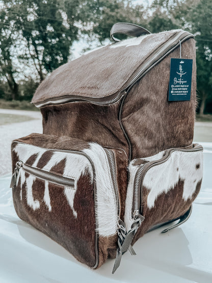 Load it Up Cowhide Backpack in Chocolate