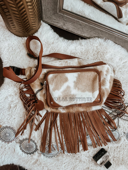 Ridge Cowhide Fanny Pack in Brown