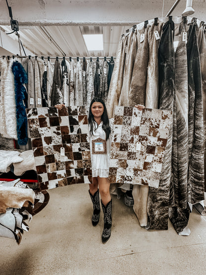 Cowhide Patched Rug
