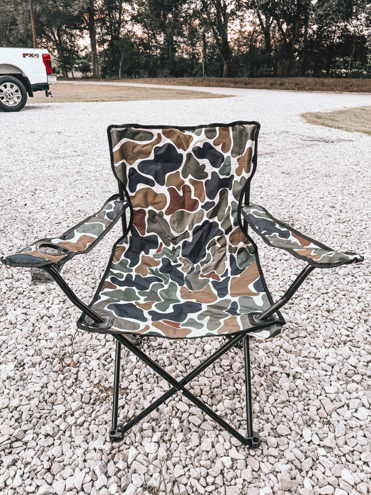 Old School Camo Lawn Chair - Adult PREORDER