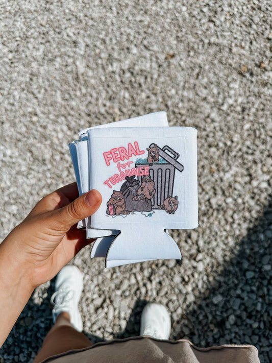 Feral for Turquoise Koozie