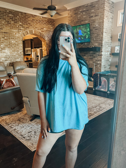 Spring Blue Oversized Tee