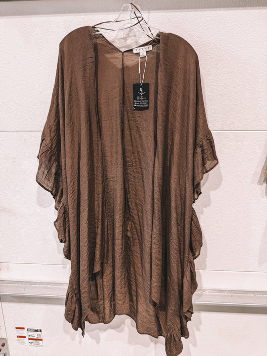 Brown Flowy Cardigan
