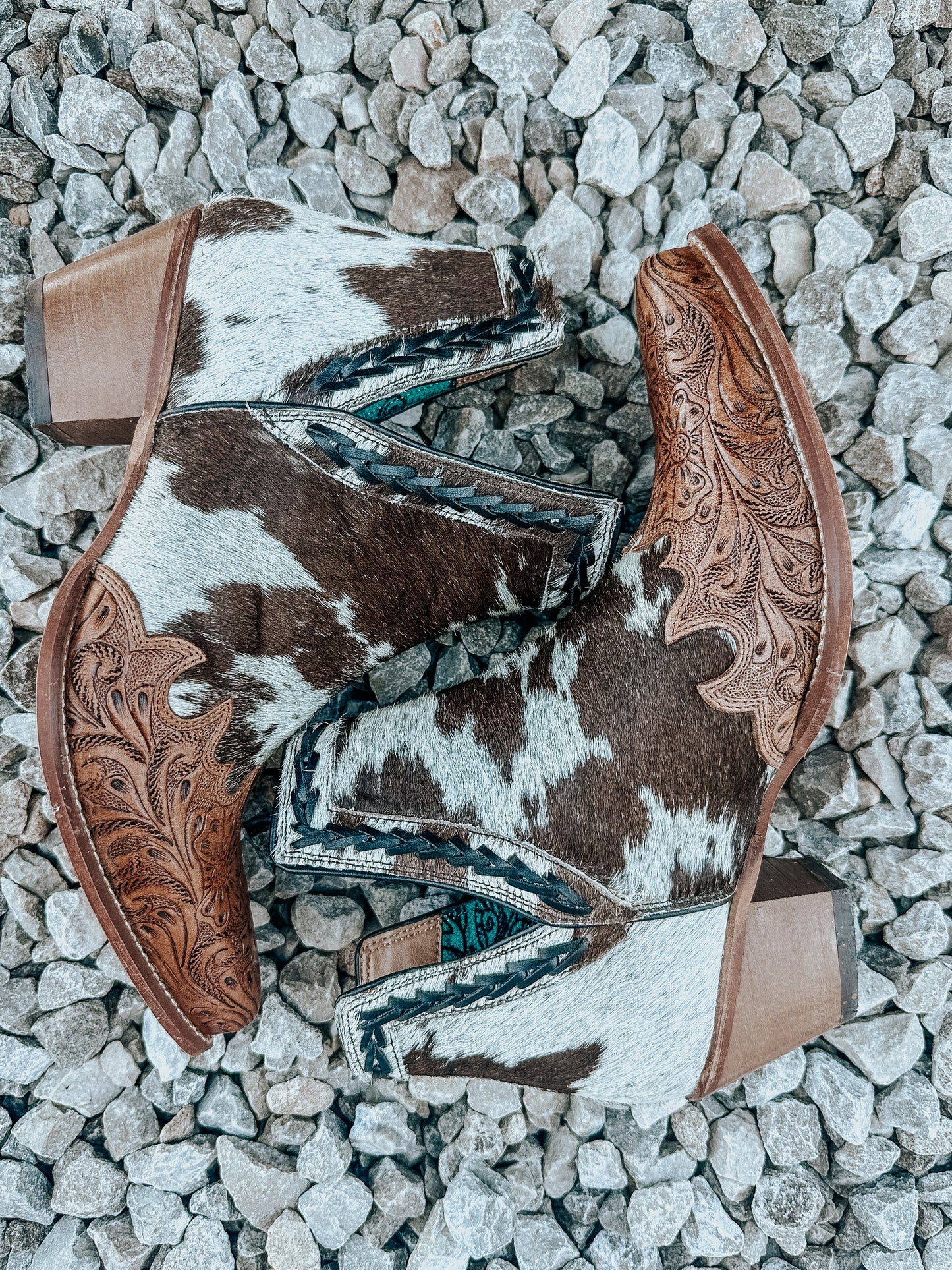 Georgina Cowhide Booties