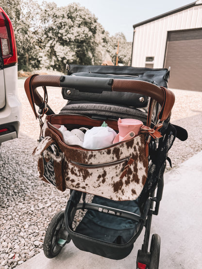 Cowhide Stroller Bag
