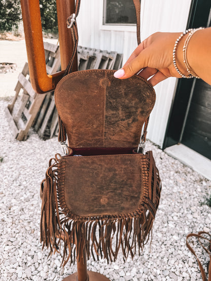 Dahilia Tassle Cowhide & Leather Crossbody