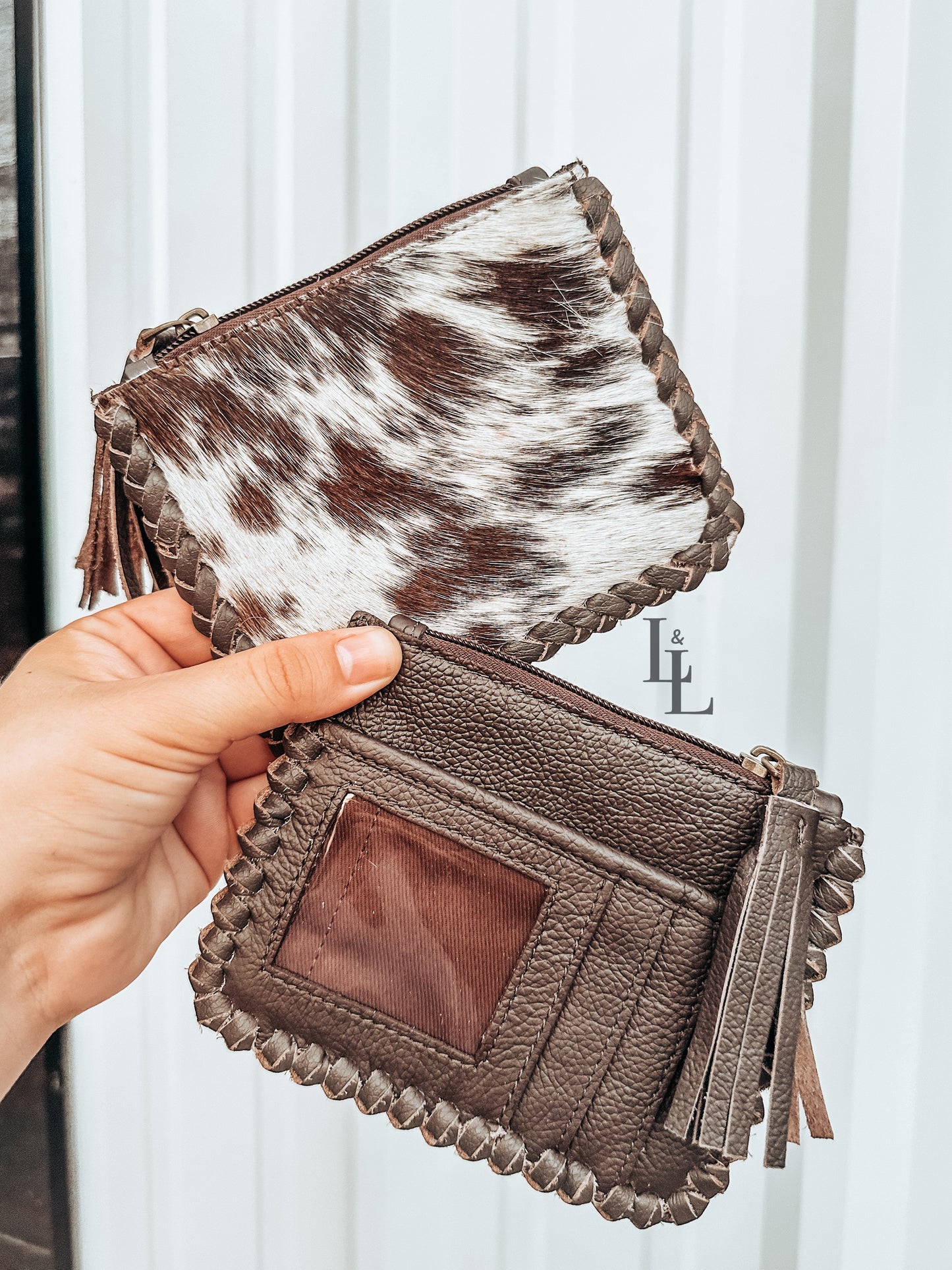 Cowhide BuckStitch Card Holder