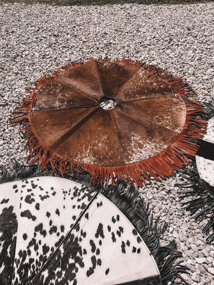 Cowhide Christmas Tree Skirt