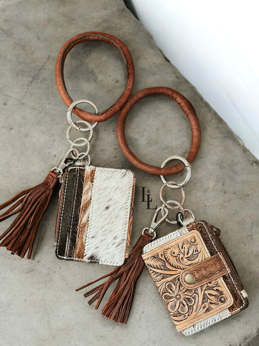 Leather Cowhide Bangle Wallet