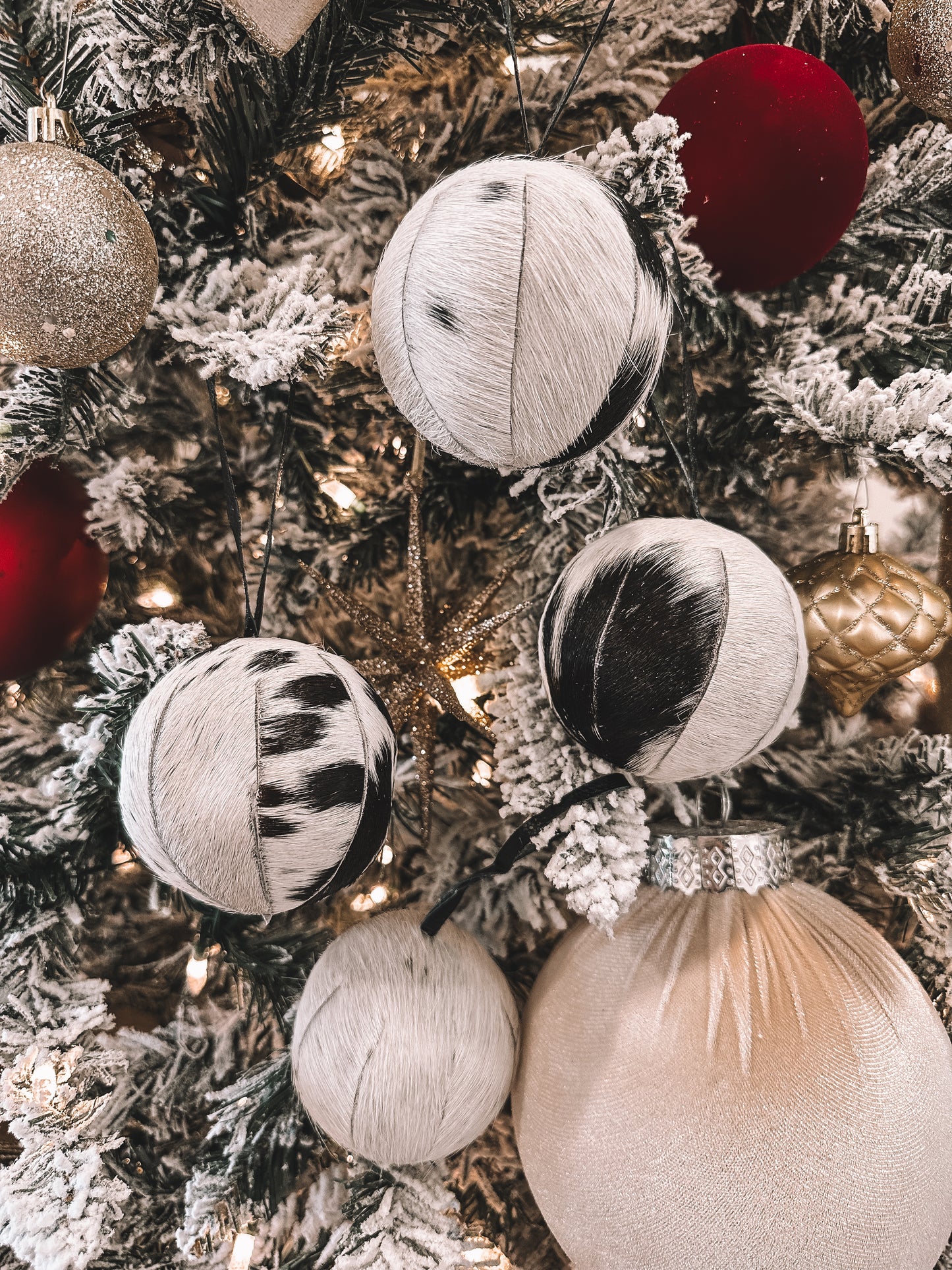 Cowhide Ornament Set of 6