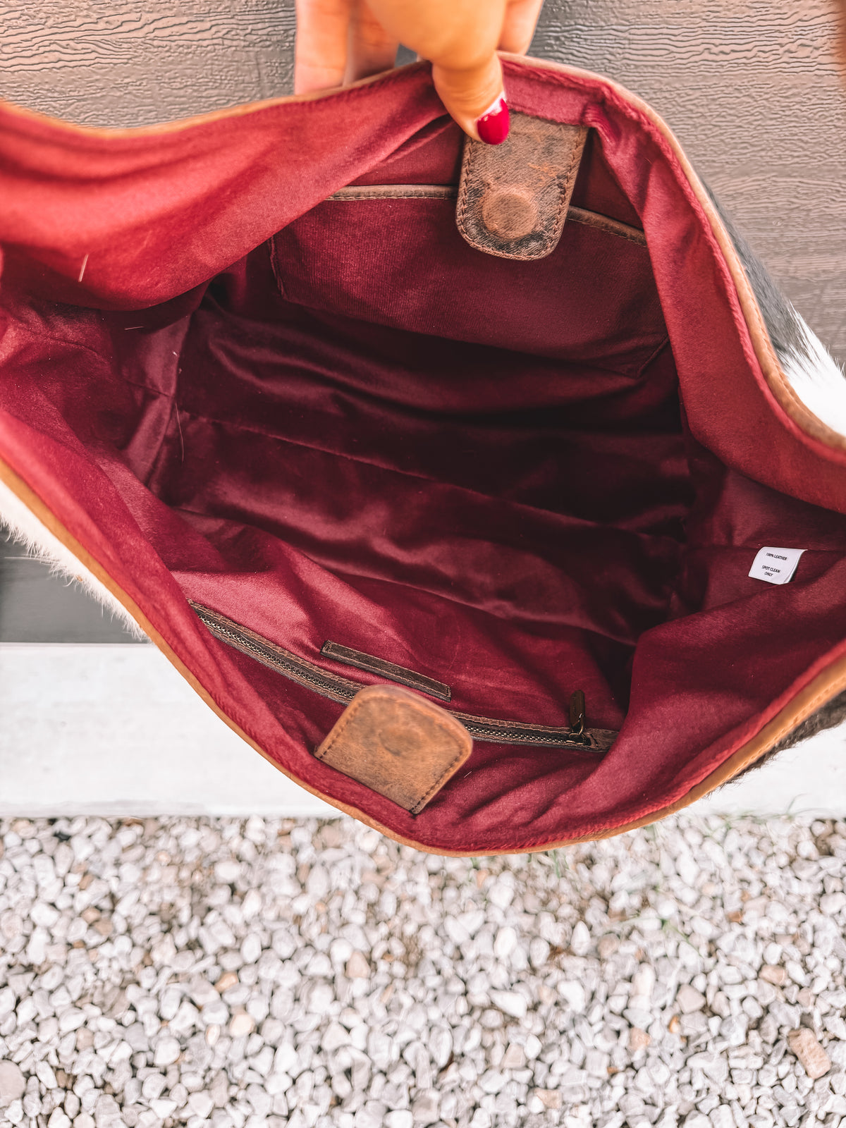 West Large Cowhide Purse