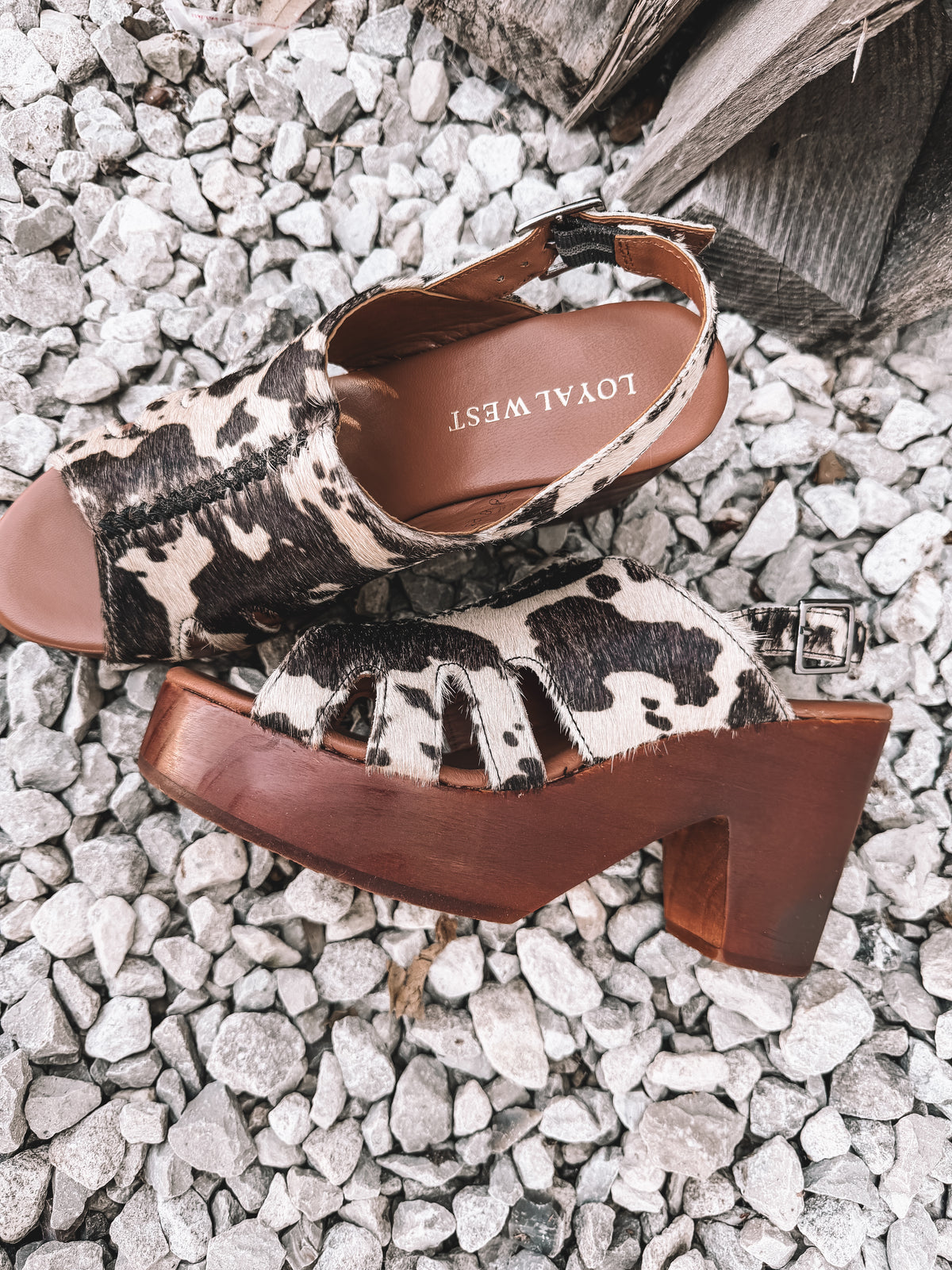 Dana Cowhide Heels