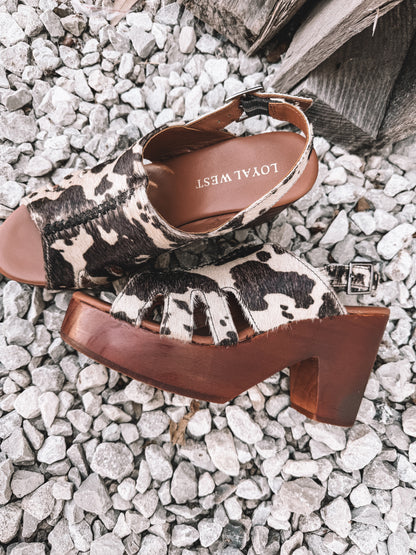 Dana Cowhide Heels
