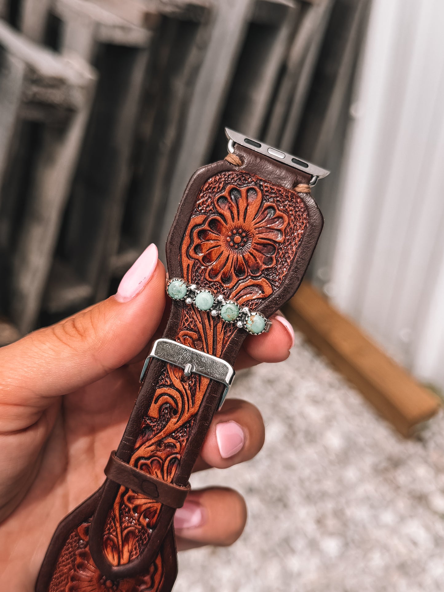 Turquoise Stone Watch Cuff