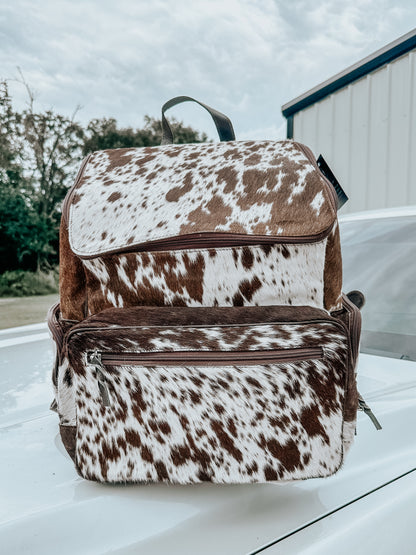 Load it Up Cowhide Backpack in Chocolate