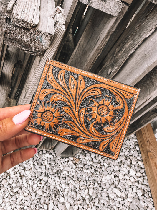 Penumbra Tooled Leather Card Holder