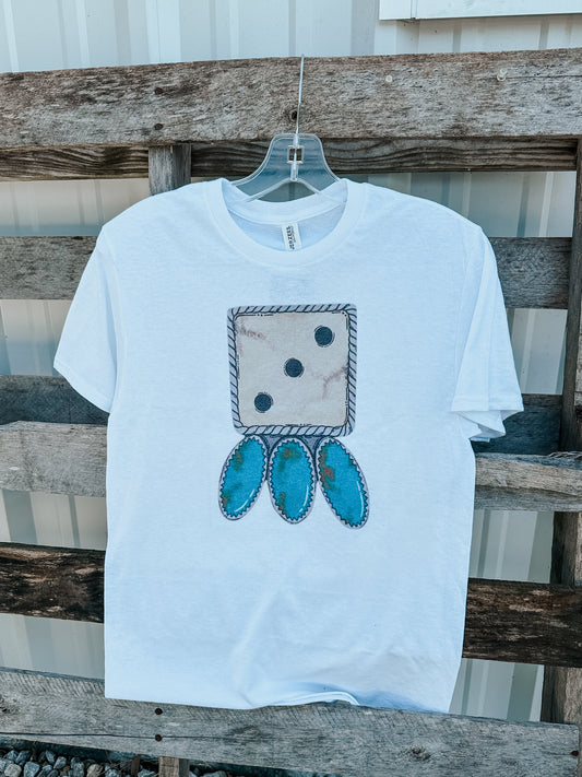 Turquoise Dice Value Tee