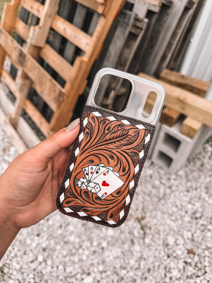 Aces Tooled Leather IPhone 17 Pro Max Case