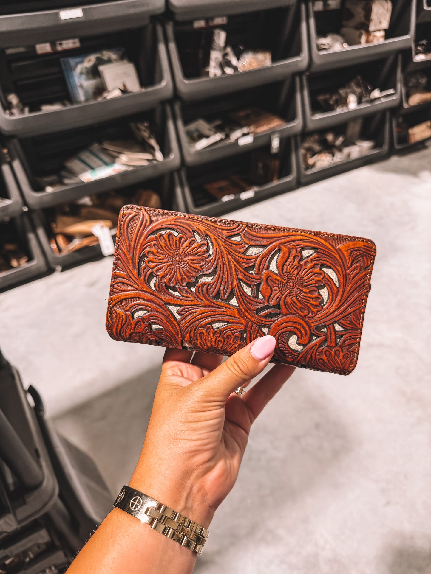 Embossed Leather Wallet