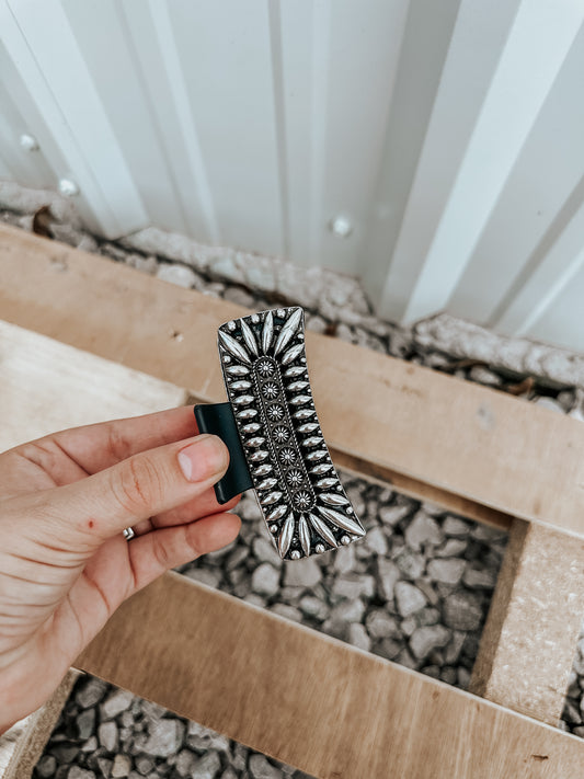 Turbine Silver Claw Clip