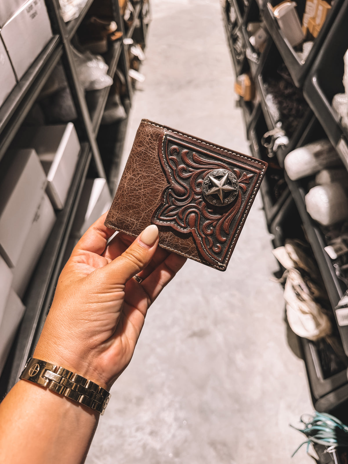 Men’s Dark Brown Star Wallet
