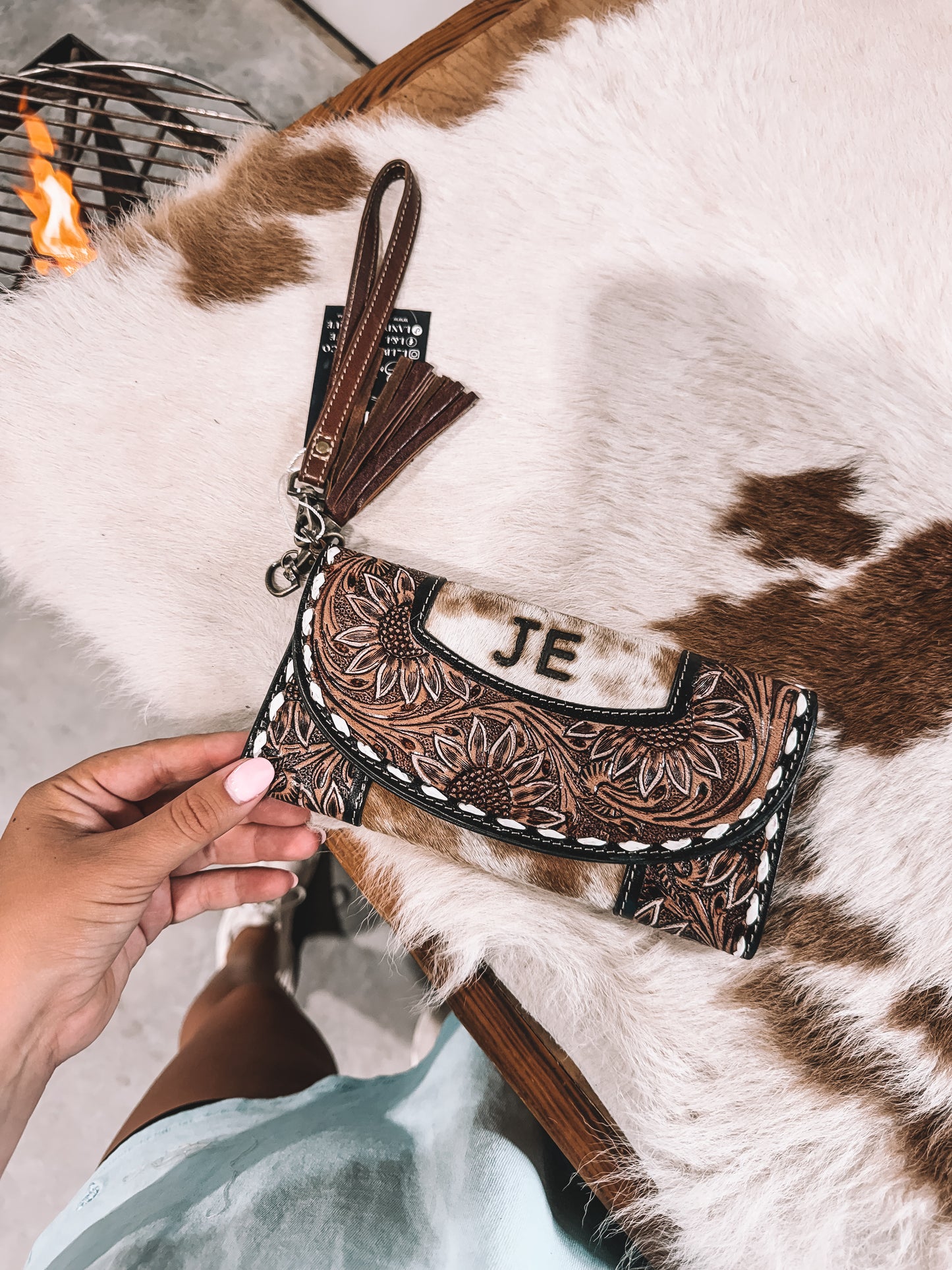 Sandstone Cowhide Leather Wallet