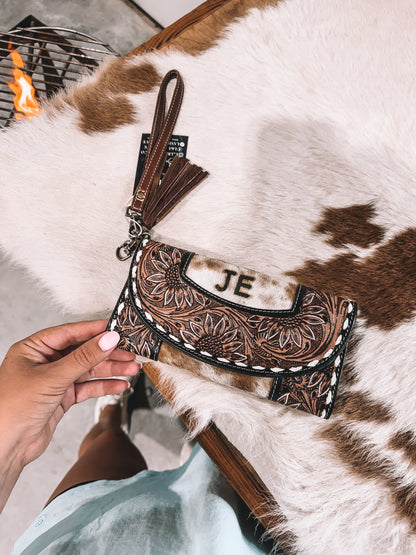 Sandstone Cowhide Leather Wallet