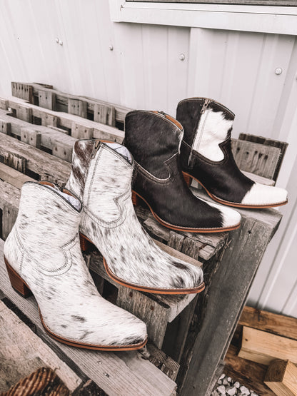 Virginia Cowhide Booties