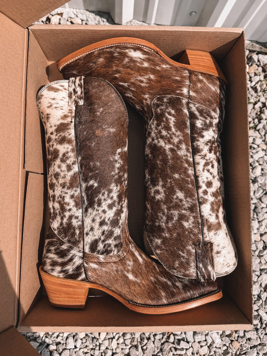 Hawk Cowhide Boots - Snip Toe Tan