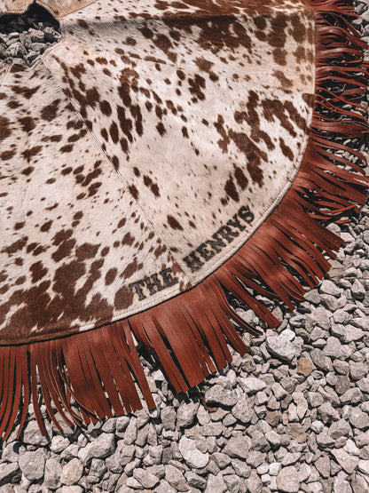 Cowhide Christmas Tree Skirt