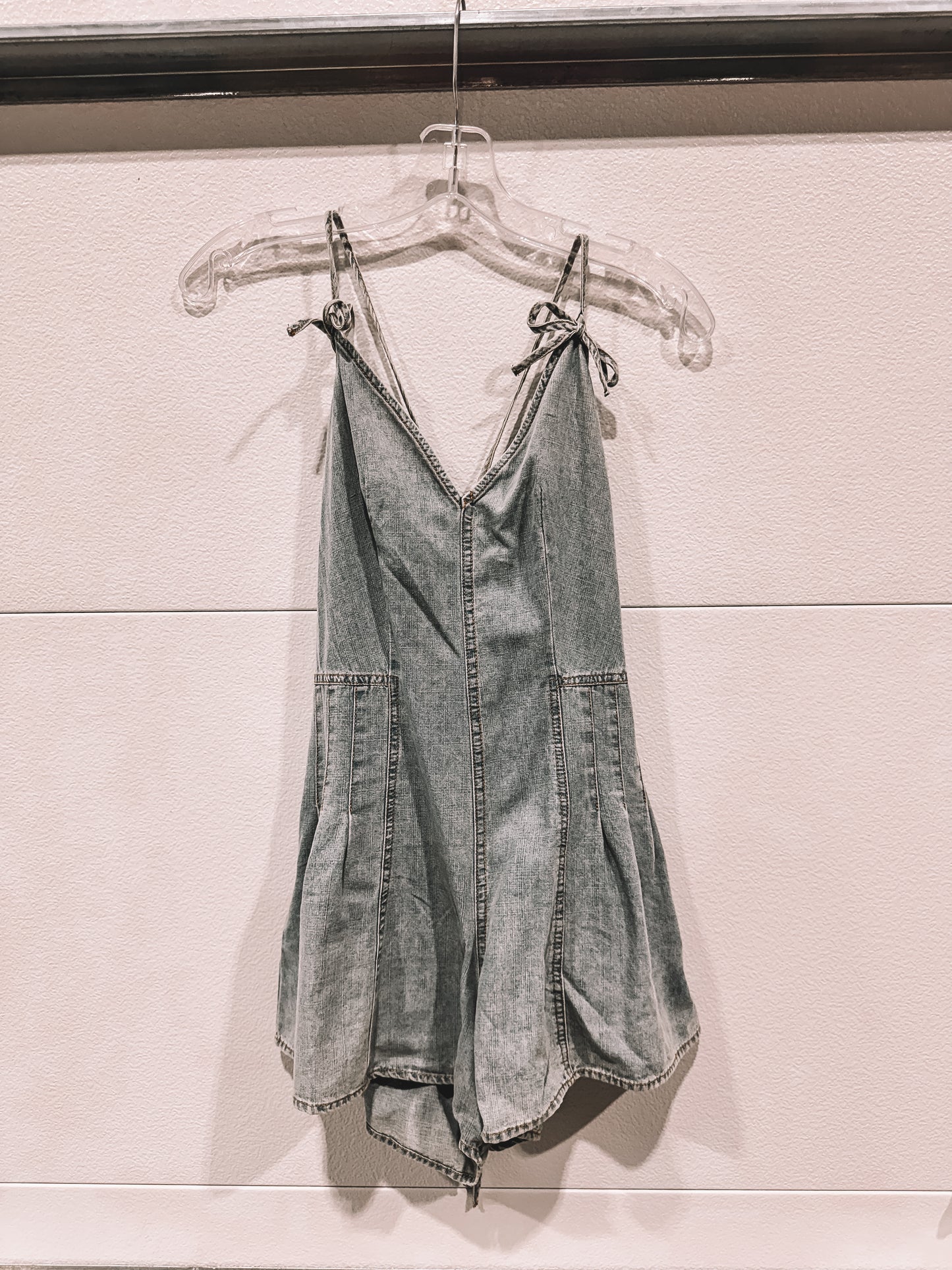 Denim Tie Romper
