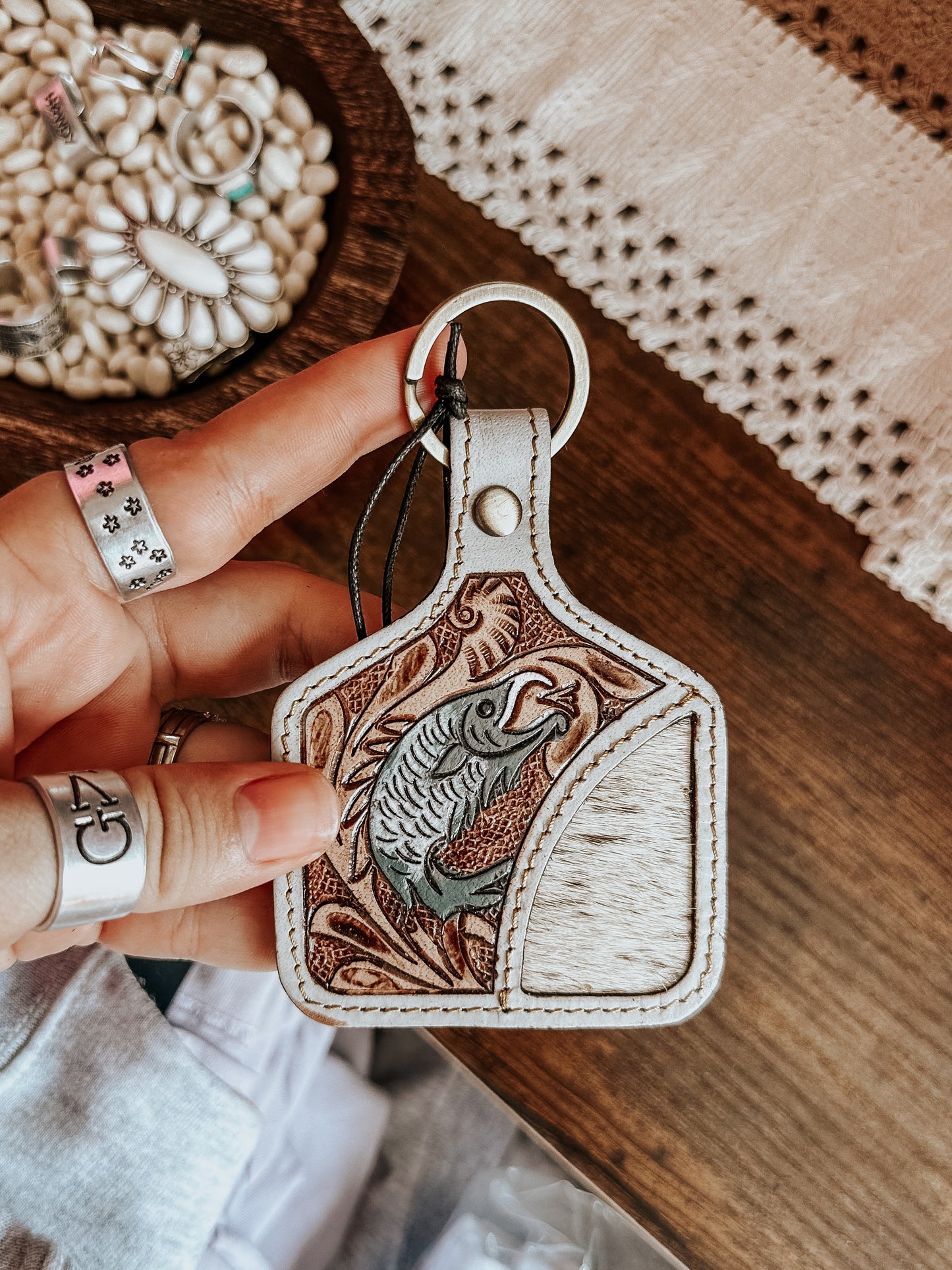 Free Fish Leather Keychain