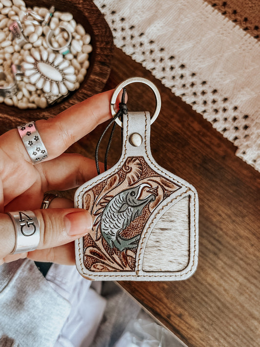 Free Fish Leather Keychain