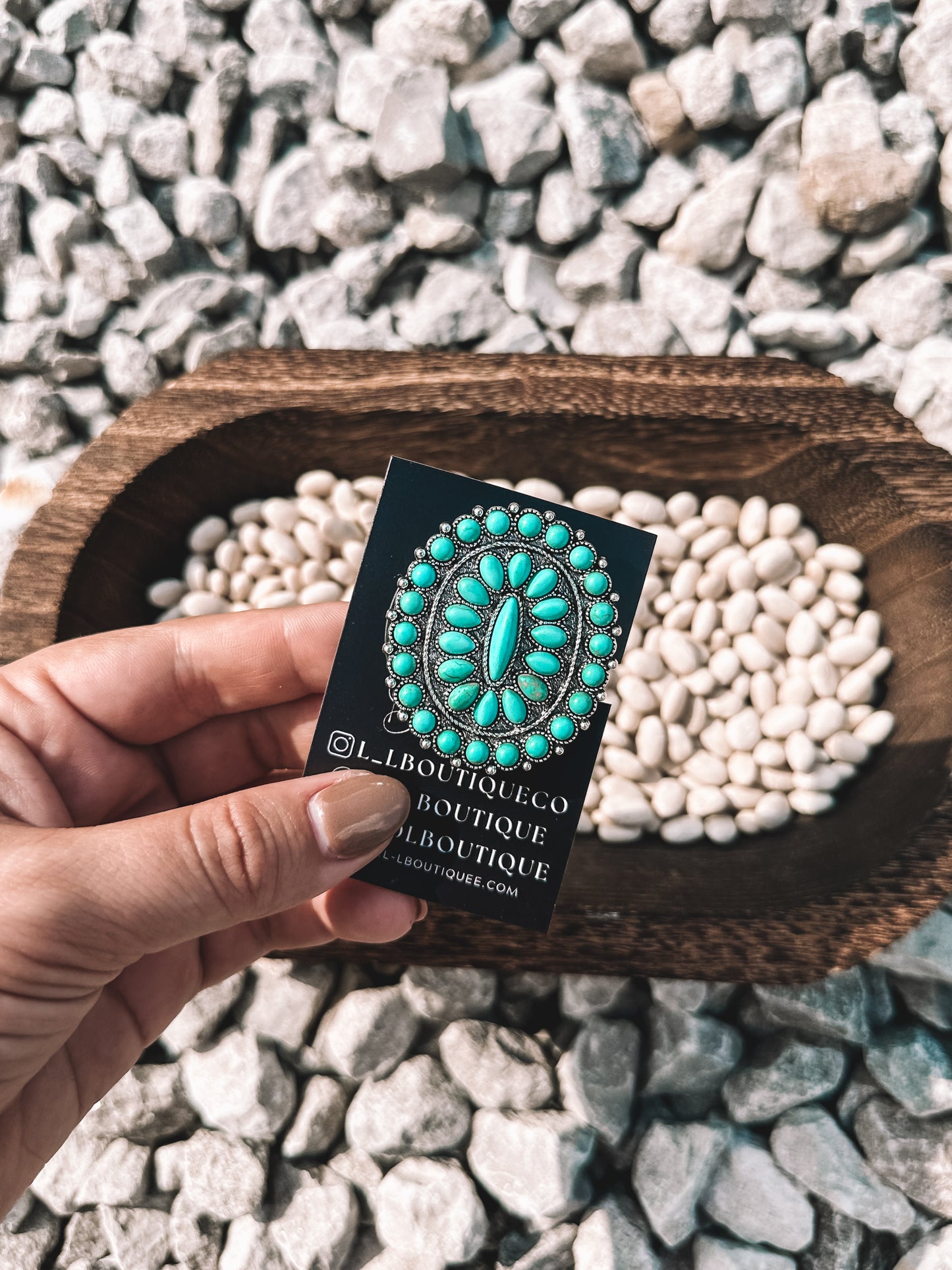 Turquoise Oval Pop Socket