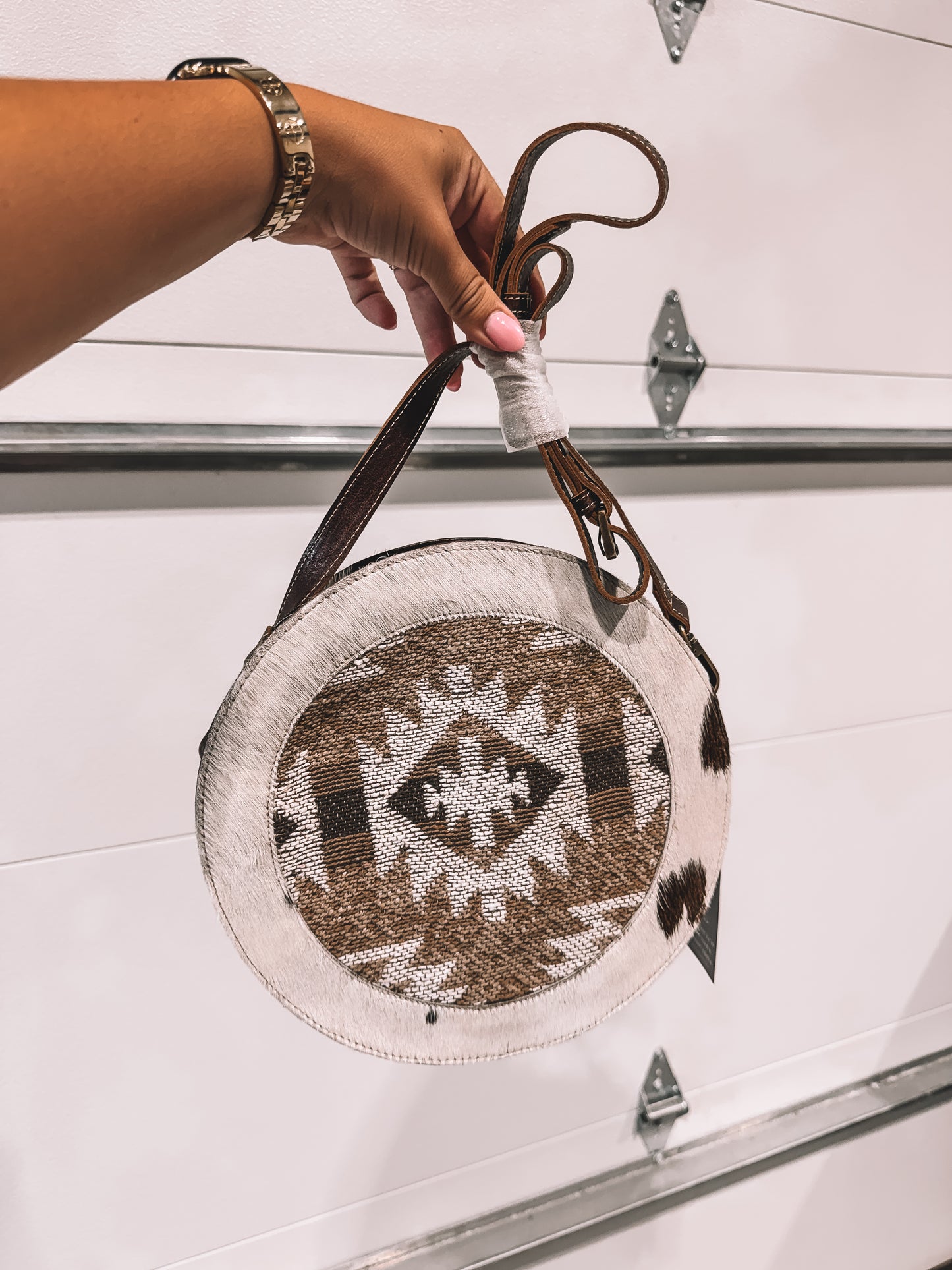 Boho Cowhide Canteen Crossbody