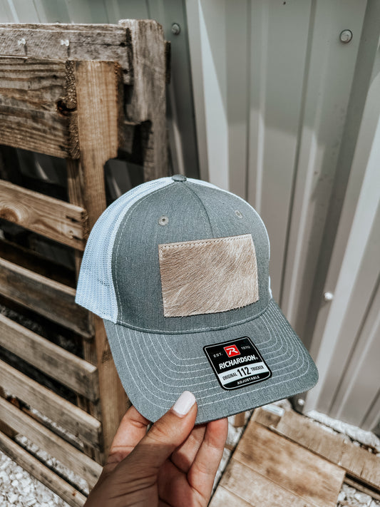 Cowhide Richardson Hat Heather Gray/White ~ Rectangle