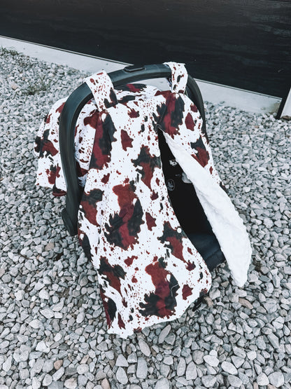 Car Seat Cover - Brown Cow